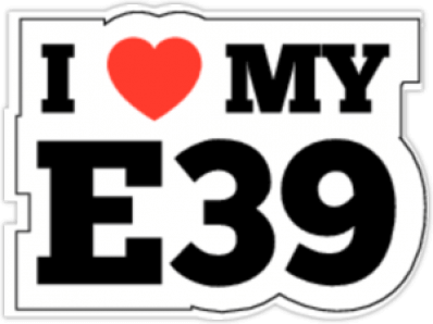Автомобильная наклейка "I Love My E39"
