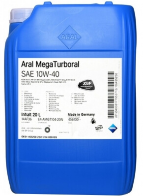 Масло ARAL Mega Turboral 10W40 20L