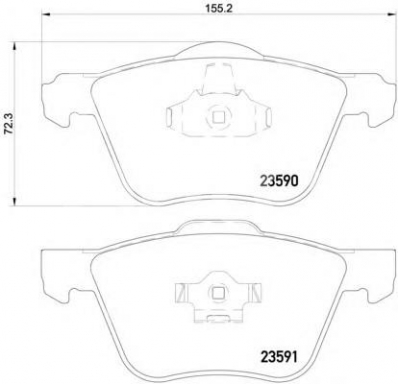 ТОРМОЗНЫЕ КОЛОДКИ DBS2428 T1473 * VOLVO XC 90 R16 ПЕР.