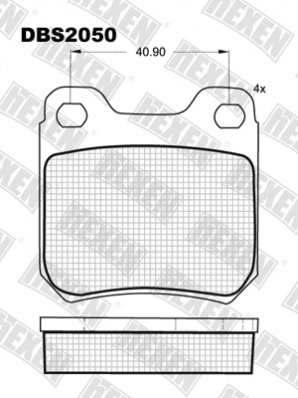 ТОРМОЗНЫЕ КОЛОДКИ DBS2050 (SP 162) (T1016) * OPEL OMEGA A,B/ VECTRA B ЗАДН.