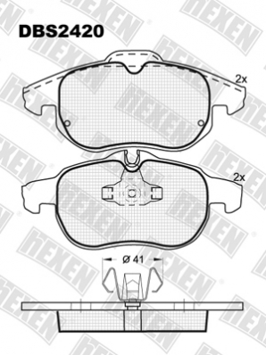 ТОРМОЗНЫЕ КОЛОДКИ DBS2420 (SP 431) (T 1234)* FIAT CROMA II, OPEL SIGNUM, VECTRA C, SAAB 9-3 II ПЕР.