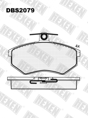 ТОРМОЗНЫЕ КОЛОДКИ DBS2079 (SP 110) (SP 176) * VW CADDY,GOLF III,PASSAT III ПЕР.