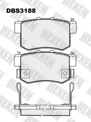 ТОРМОЗНЫЕ КОЛОДКИ DBS3188 (SP 168) (T1263) * HONDA ACCORD,CIVIC,LEGEND/ROVER 600 ЗАДН.