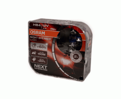 ЛАМПА ГАЛОГЕННАЯ OSRAM 9006 HB4 NL +150% 12V, 51W