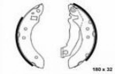 FASE Тормозные накладки ручного тормоза ESCORT BM 80>90