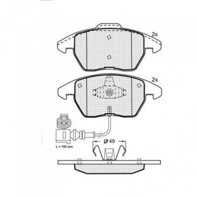 ТОРМОЗНЫЕ КОЛОДКИ DBS2434 SP367 T1376 SKODA OCTAVIA II VW CADDY GOLF V PASSAT B6 ПЕР.