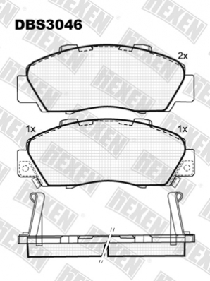 DBS3046 (SP 253) (FDB905) * HONDA ACCORD,CIVIC,CRV,HRV,LEGEND/ ROVER 600 FATA
