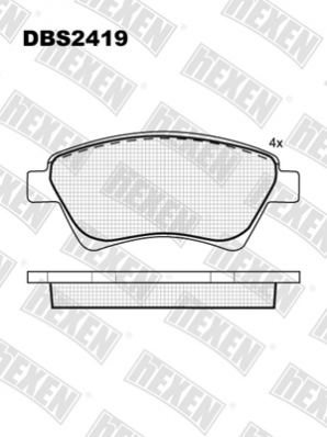 ТОРМОЗНЫЕ КОЛОДКИ DBS2419 (SP 408) (T1373) * RENAULT MEGANE II,SCENIC II,LAGUNA II ПЕР.