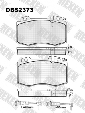 ТОРМОЗНЫЕ КОЛОДКИ DBS2373 (SP 388) (T1174) * MERCEDES C-CLASS (W203), E-CLASS (W211), S-CLASS (W220) ПЕР.