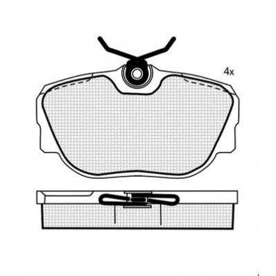 ТОРМОЗНЫЕ КОЛОДКИ DBS2056 SP144 T5035 BMW 3 (E30) ПЕР,VW T4 ЗАДН.