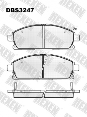 ТОРМОЗНЫЕ КОЛОДКИ DBS3247 (SP 338) (T1273) * INFINITI Q45,QX4/ NISSAN PATHFINDER,X-TRAIL ПЕР.