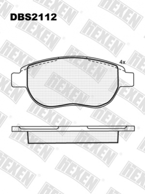 ТОРМОЗНЫЕ КОЛОДКИ DBS2112 (SP 435) (T5167)* CITROEN C4,XSARA/ PEUGEOT 207,307 ПЕР.