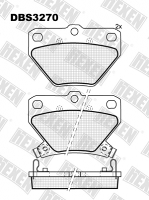 ТОРМОЗНЫЕ КОЛОДКИ DBS3270 (SP 470) (T3117) * TOYOTA COROLLA,PRIUS,YARIS ЗАДН.
