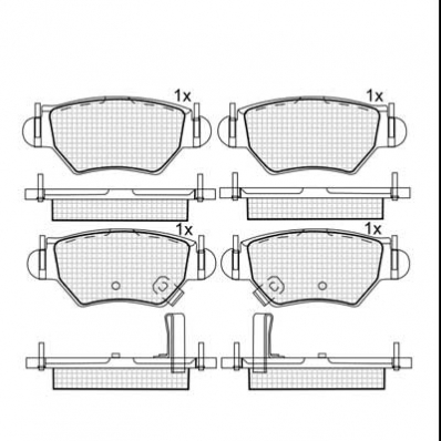ТОРМОЗНЫЕ КОЛОДКИ DBS2100 SP242 T9066 OPEL ASTRA G, ZAFIRA A ЗАДН.