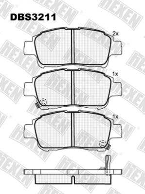 ТОРМОЗНЫЕ КОЛОДКИ DBS3211 (SP601) (T3098) * TOYOTA YARIS 99-05 ПЕР.
