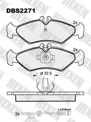 ТОРМОЗНЫЕ КОЛОДКИ DBS2271 (SP 301) (T1142) * MERCEDES SPRINTER/ VW LT 28-35 ЗАДН.