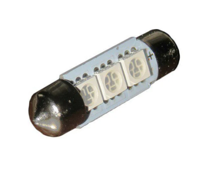 Lampă spot LED C5W 24V T11x41-S8.5 6 SMD dimensiune5050 ALB CALDE