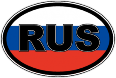 Стикеры на машину "RUS С флагом"