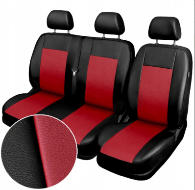 Чехлы для сидений 2+1 BUS Ford Transit (бордовый)
