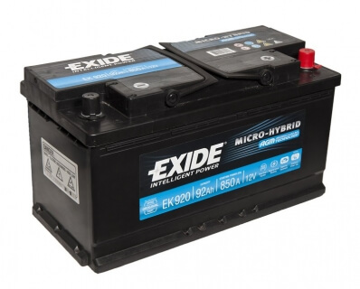 Exide Micro-Hybrid AGM EK920