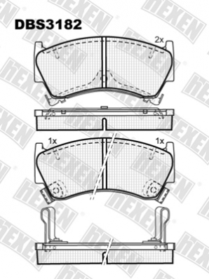 ТОРМОЗНЫЕ КОЛОДКИ DBS3182 (T1289) * NISSAN ALMERA I (N15) ПЕРЕД.
