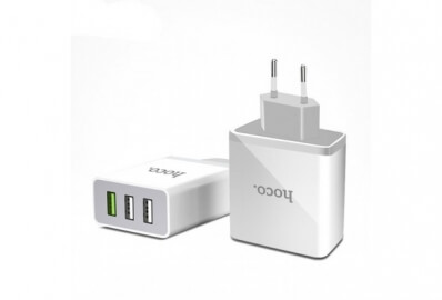 Hoco Зарядка 220V 3 USB Fast Charge C24B