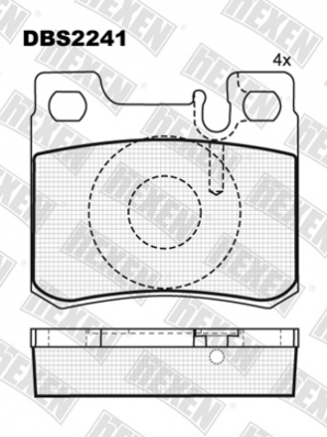 ТОРМОЗНЫЕ КОЛОДКИ DBS2241 (T1067) * MERCEDES 190 (W201),C-CLASSE(W202),E-CLASSE(W124) ЗАДН.