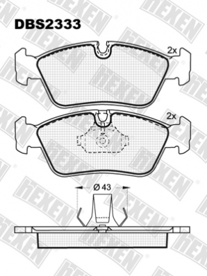 ТОРМОЗНЫЕ КОЛОДКИ DBS2333 (T1177) * BMW 3 (E36),3 (E46),Z 3,Z 4 ПЕР.
