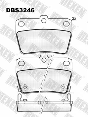 ТОРМОЗНЫЕ КОЛОДКИ DBS3246 (SP 309) (T1371) * TOYOTA RAV 4 2000-2005 ЗАДН.