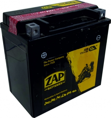 SZNAJDER BATTERIEN ZAP 12Ah 12V MOTO YTX14-BS B00