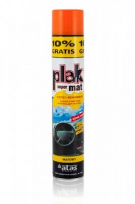 ПОЛИРОЛЬ С МАТИРУЮЩИМ ЭФФЕКТОМ ДЛЯ ПРИБОРНОЙ ПАНЕЛИ PLAK SUPER MAT ORANGE 600ML.