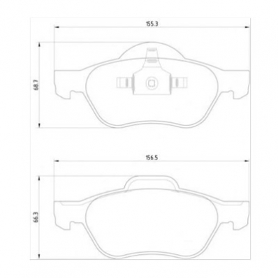 ТОРМОЗНЫЕ КОЛОДКИ DBS2567 (T1693) * RENAULT MEGANE II,SCENIC II,LAGUNA III -2006 ПЕР.