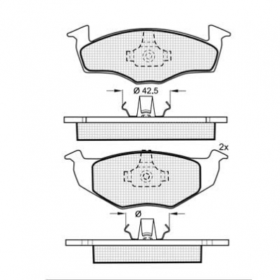 PLACUTE FRANA DBS2274 SP227 T1094 SEAT TOLEDO IBIZA VW GOLF III VENTO FATA