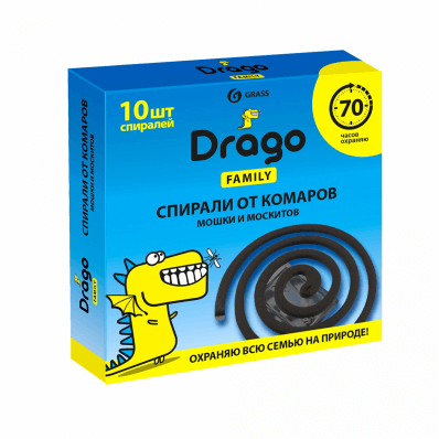 GRASS Înseamnă insecticid „Spiral de la țânțari” Drago 10 spirale