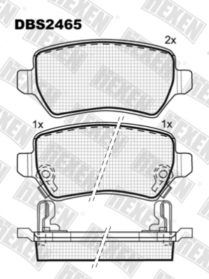 DBS2465 (SP 494) (T5158)* OPEL ASTRA G,H,COMBO,MERIVA,ZAFIRA SPATE