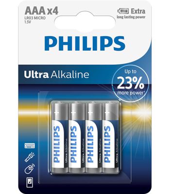 Philips Alkaline AAA batteries set of 4 pcs Blister
