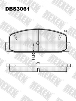 ТОРМОЗНЫЕ КОЛОДКИ DBS3061 (SP 611) (T3052) * MAZDA 5, PREMACY, 6, 323(BJ),626(GF,GW) ЗАДН.