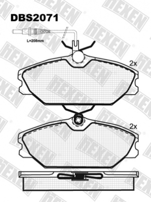 ТОРМОЗНЫЕ КОЛОДКИ DBS2071 (SP 215) (T9033) *RENAULT LAGUNA,MEGANE,SAFRANE ПЕР.