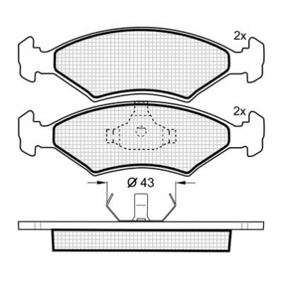 ТОРМОЗНЫЕ КОЛОДКИ DBS2030 SP108 T4017 FORD ESCORT FIESTA ORION SIERRA ПЕР.