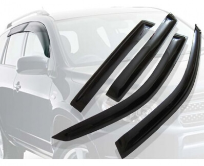 Дефлекторы боковых окон (ветровики) Skoda Octavia III 2004-2008 IV 2009 серебро