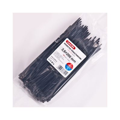 CARLIFE clemă de plastic 200mm * 25 negru