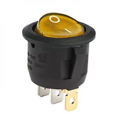 Переключатель ON/OFF 12V (жёлт.)