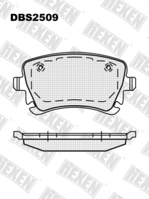 ТОРМОЗНЫЕ КОЛОДКИ DBS2509 (SP 288) (T1469) * AUDI A4, A6, A8, VW TRANSPORTER V ЗАДН.