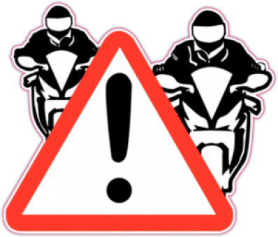 Stickere pentru autoturism "Atentie! Motociclisti!"