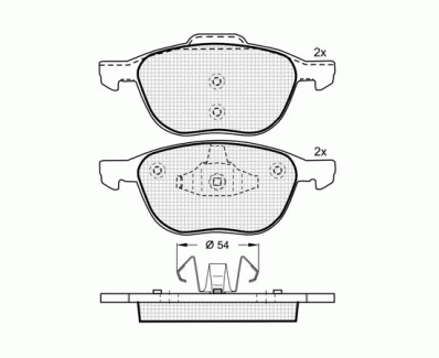 ТОРМОЗНЫЕ КОЛОДКИ DBS2115 SP358 T1436 FORD FOCUS II MAZDA 3, 5 VOLVO S40 V50 ПЕР.