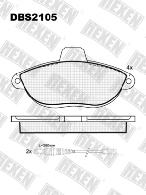 ТОРМОЗНЫЕ КОЛОДКИ DBS2105 (SP 316) (T9054) * CITROEN JUMPY/FIAT SCUDO/PEUGEOT EXPERT ПЕР.