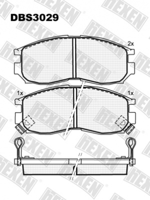 ТОРМОЗНЫЕ КОЛОДКИ DBS3029 (SP 133) (T0398) * MITSUBISHI COLT, GALANT, LANCER, SPACE WAGON ПЕР.