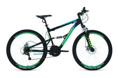 Biciclete FORWARD RAPTOR 275 2.0 disc 275 18 ск. рост 16 черный/бирюзовый