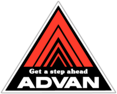 Наклейка на автомобиль "ADVAN Get a step ahead"