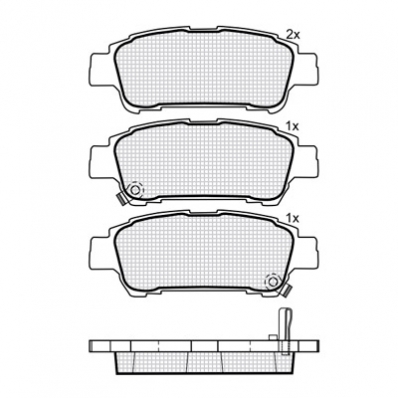 ТОРМОЗНЫЕ КОЛОДКИ DBS3271 (T1343) * TOYOTA PREVIA 2000-2008 ЗАДН.